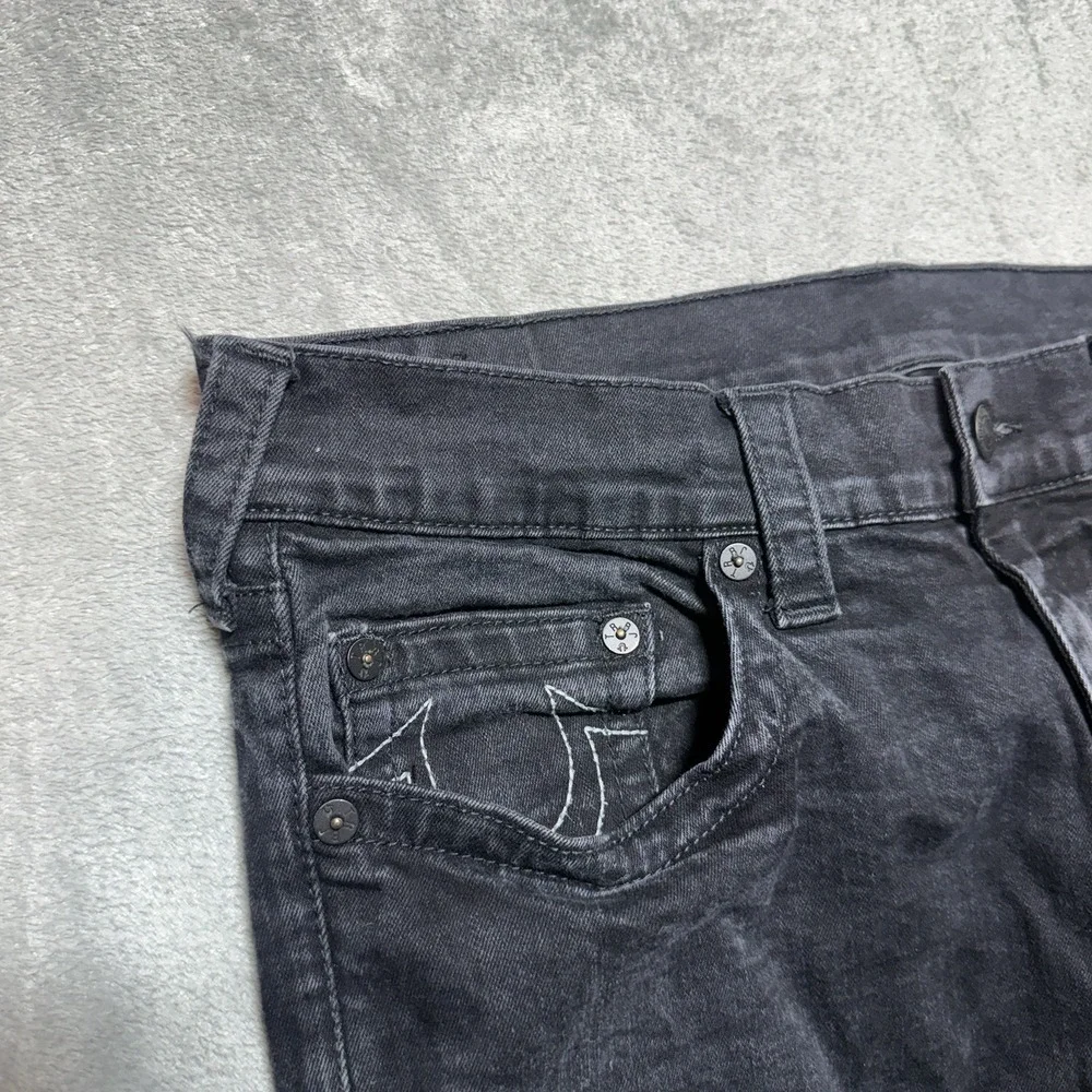True Religion Geno Jeans Mens 38x33 Black Relaxed Slim Stretch